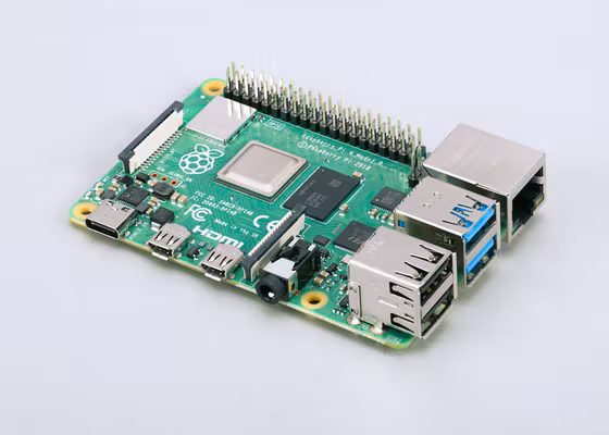 An image of the Raspberry Pi 4 model B