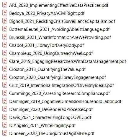 Example file naming convention