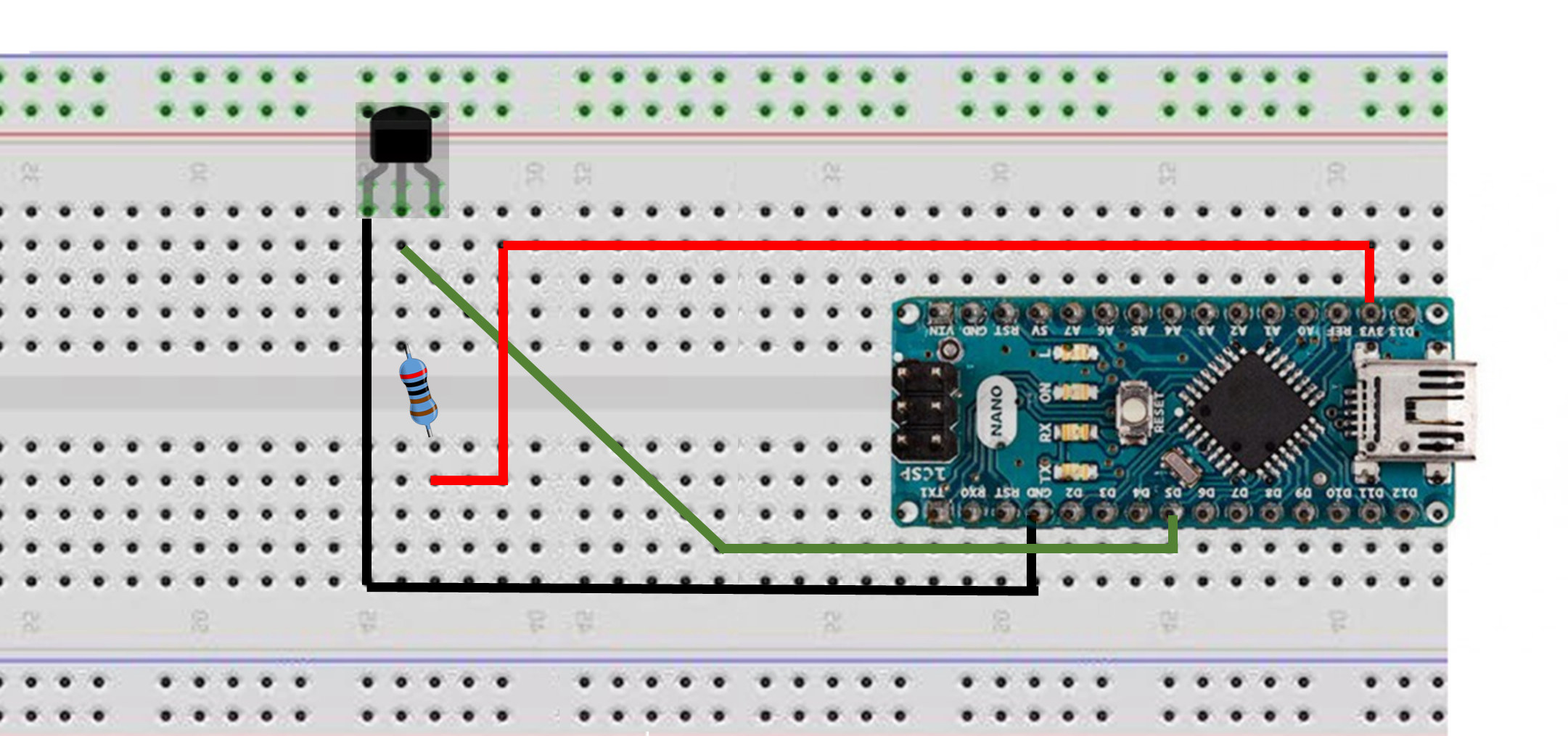 arduino nano and DS18b20