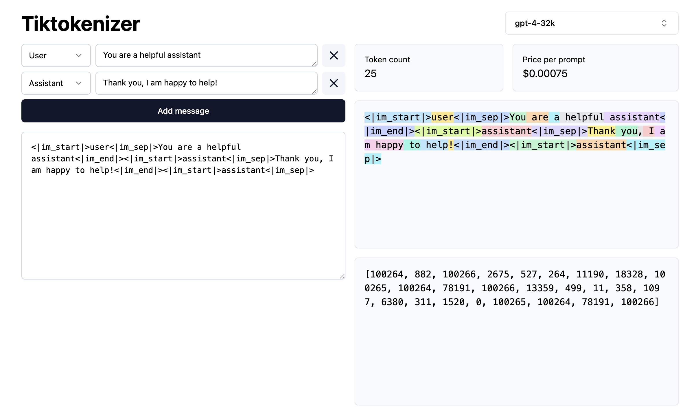 tokenization for conversation data