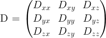 Diffusivity matrix