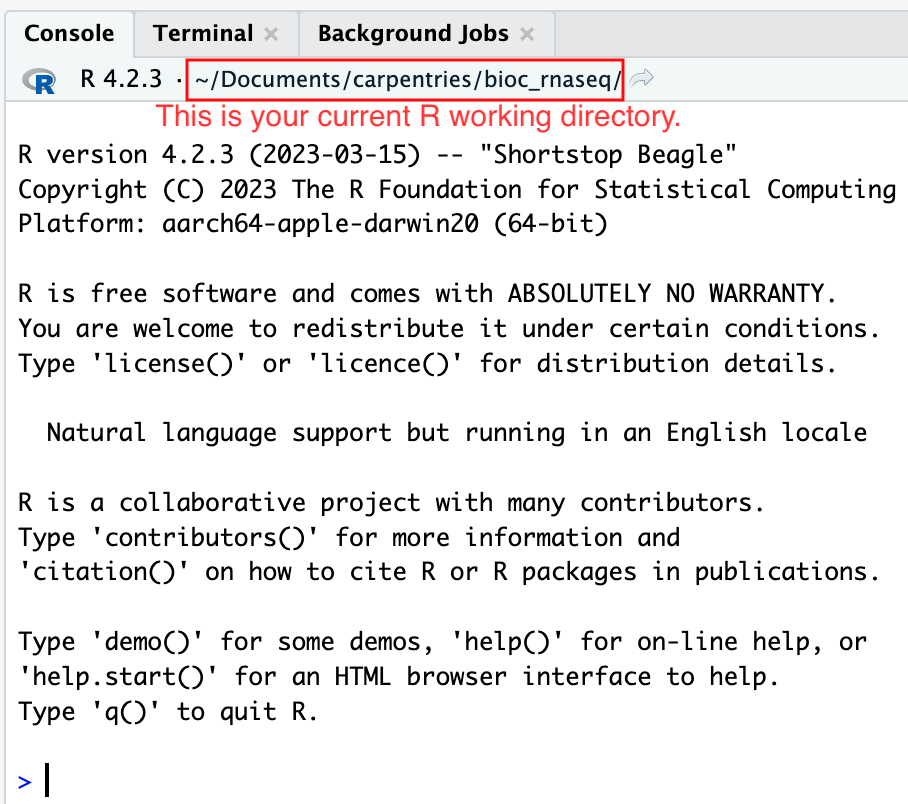 Your R working directory should now be set to where the .Rproj file resides.