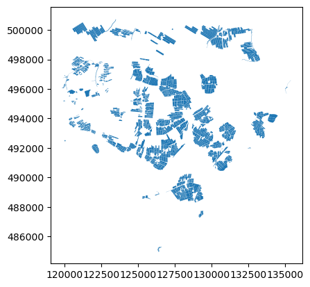 Fields in 50m buffer of wells, not truncated