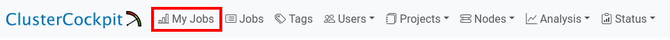 "My Jobs" tab in the ClusterCockpit web UI