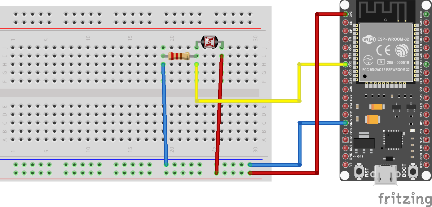 Light Level with a Light Dependent Resistor (LDR)