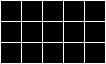 Grid of black squares with white outlines, 5 across by 3 down, demonstrating ImageGrid